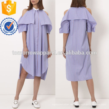 Blau und rot gestreiften Kleid Herstellung Großhandel Mode Frauen Bekleidung (TA4057D)
